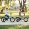 Blue Kids Bicycle with Hand and Coaster Brakes and Anti-Slip Handlebars Training Wheels Included